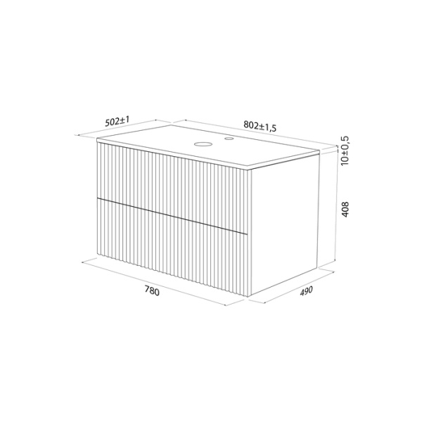 Тумба со столешницей Iddis Aiger AIG80W0i95K 80 см фото