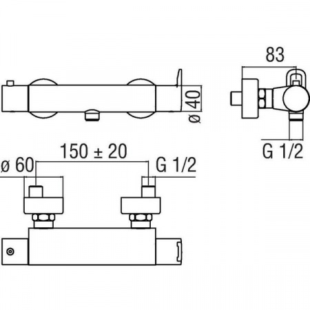 Термостат для душа Nobili New Road (RD00430CR) фото