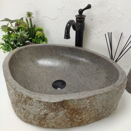 Накладная раковина из речного камня RS01472 () C7 фото