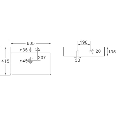 Накладная раковина SantiLine SL-1003MB 60x41 черная матовая фото