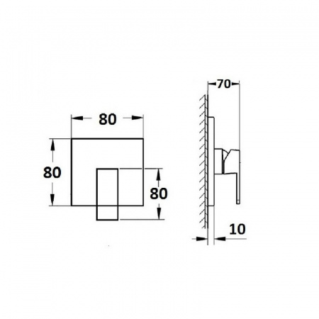 Смеситель для душа Magliezza Kvadro 50103-cr фото
