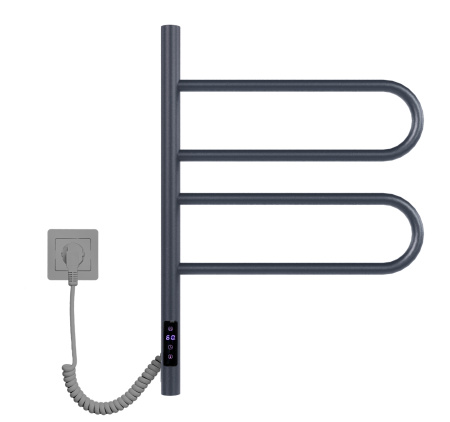 Электрический полотенцесушитель Vincea VTD-1R1CGE 44×60 графит, таймер фото