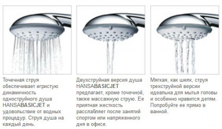 Душевая лейка со шлангом Hansa Basicjet 3 44680280 фото