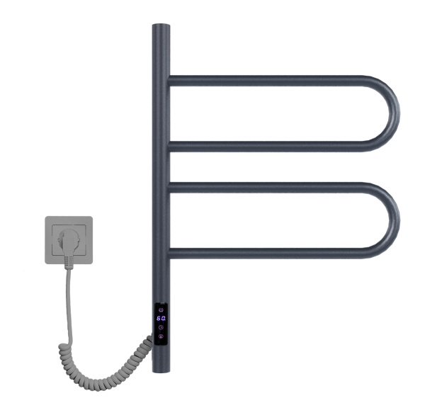 Электрический полотенцесушитель Vincea VTD-1R1CGE 44×60 графит, таймер фото