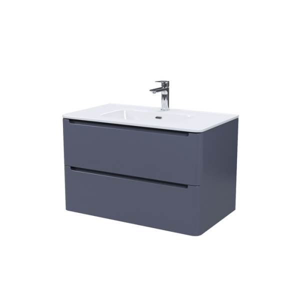 Тумба с раковиной Iddis Edifice EDI80D0i95K 80 см, темно-серая фото