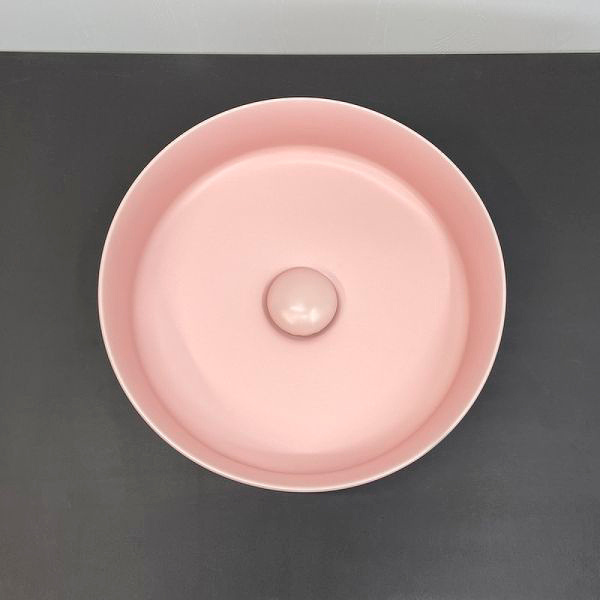 Накладная раковина Comforty 9110MP 39x39 розова матовая фото
