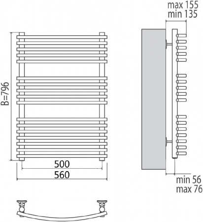 Полотенцесушитель электрический Terminus Марио П17 4660059920986 500х796 фото