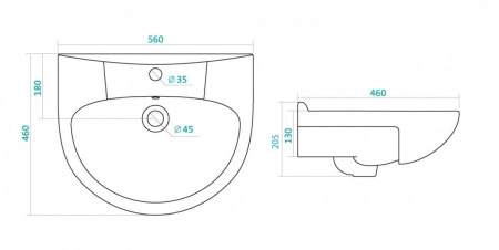 Тумба с раковиной Style Line Олеандр 2-55 ЛС-00000198 пастель фото