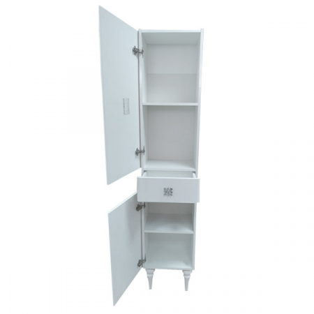 Шкаф-пенал Comforty Монако-40 левая белый глянец фото