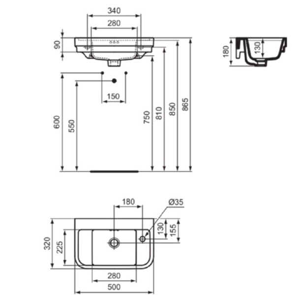 Раковина Ideal Standard Calla E223401 50x32 фото