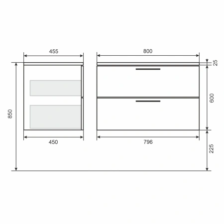Тумба под раковину Uperwood Foster 80 TFosterNEW80b черная фото