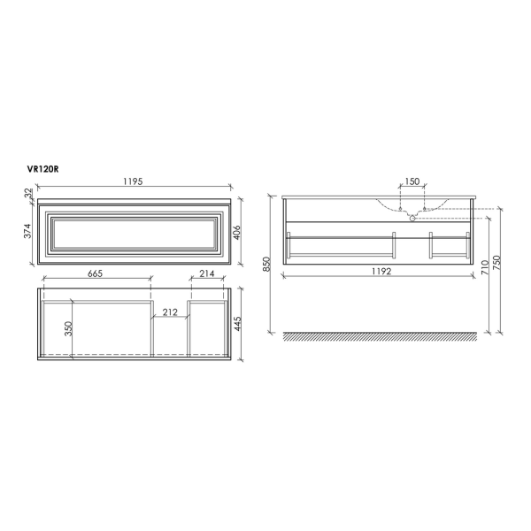Тумба под раковину Sancos Very VR120RSM Doha Soft фото