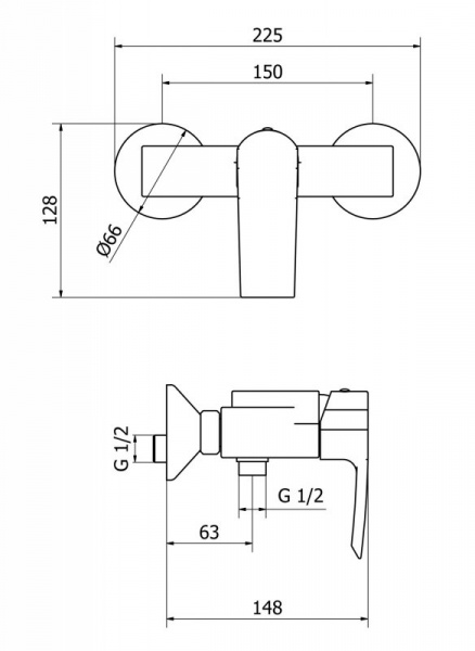 Смеситель для душа Cezares Lillia LILLIA-DM-01-Cr фото