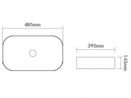 Накладная раковина SantiLine SL-1105MB 48x39 фото