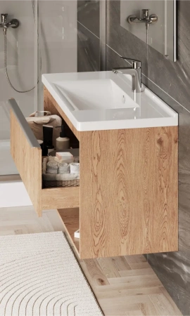 Тумба под раковину Акватон Хоуп 100 1A287401HP6C0 орех фото