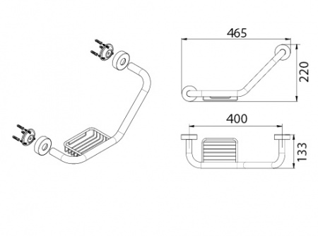 Поручень для ванны с мыльницей Fixsen Hotel FX-31018 фото
