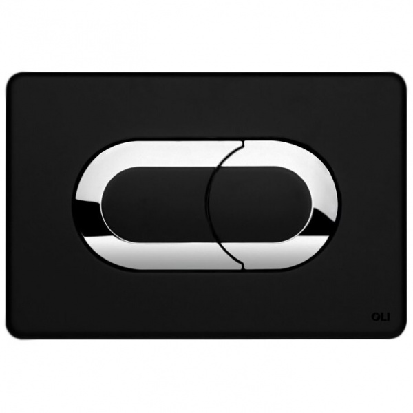 Клавиша смыва Oli Salina 640097 черная/хром глянцевый фото
