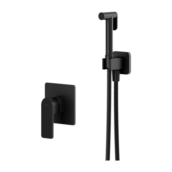 Гигиенический душ со смесителем Omnires Baretti SYSBABI1BL черный фото
