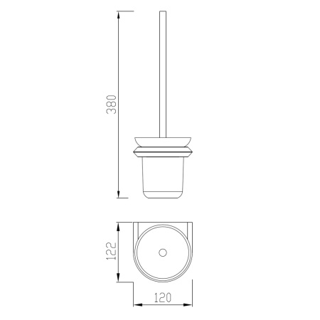 Ершик для туалета Abber Nord AA1532B черный матовый фото