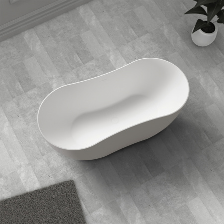 Ванна из искусственого камня Abber Stein AS9604 170x80 белая матовая фото