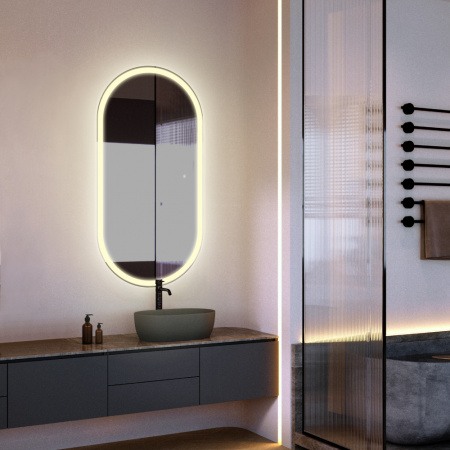 Зеркало с подсветкой, сенсорным выключателем Abber Kontur AG6113SMult 60x120 фото