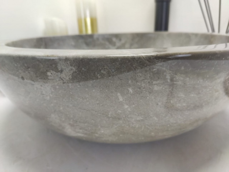 Раковина из мрамора Indo Bowl Grey Medium BM-00026 фото