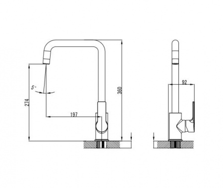 Смеситель для кухни Kaiser Oval 56044 фото