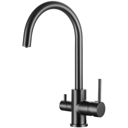 Смеситель для кухни кухни с фильтром для воды Kaiser Merkur 26744-15 вороненая сталь фото