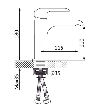 Смеситель для раковины Oute T24K T2401K фото