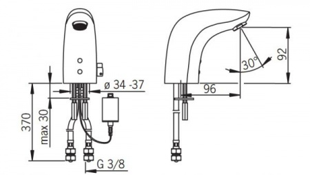 Бесконтактный смеситель для раковины Oras Electra 6150F фото