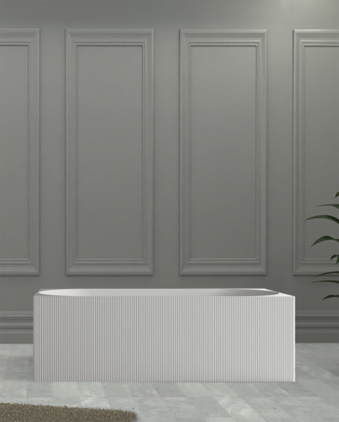 Ванна из искусственого камня Abber Stein AS9603 170x75 белая матовая фото