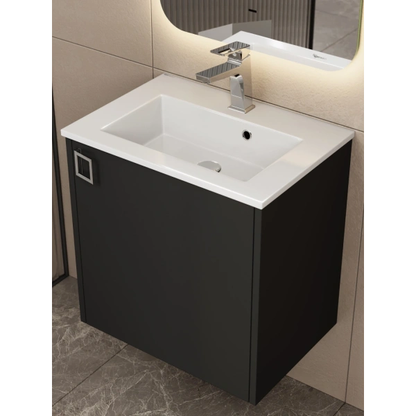 Тумба под раковину Uperwood Aurora TAurora50bm черная матовая фото