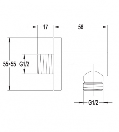 Подключение для душевого шланга Omnires S008/KCR фото
