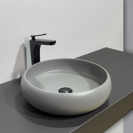 Накладная раковина Comforty 114MH 00-00012229 41x41 светло-серая матовая фото