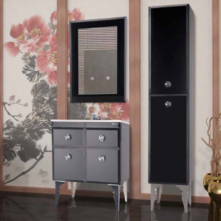 Шкаф-пенал Bellezza Луссо-35 черный фото