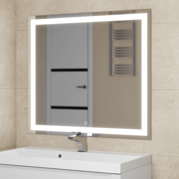 Зеркало с подсветкой и обогревом Uperwood Tanos 291020223 90x80 фото