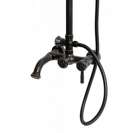 Душевая система (стойка) Milacio Vitoria MC.101.BBR чёрная бронза фото