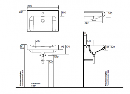 Раковина Kerasan Inka Project 3411 bi*1 фото