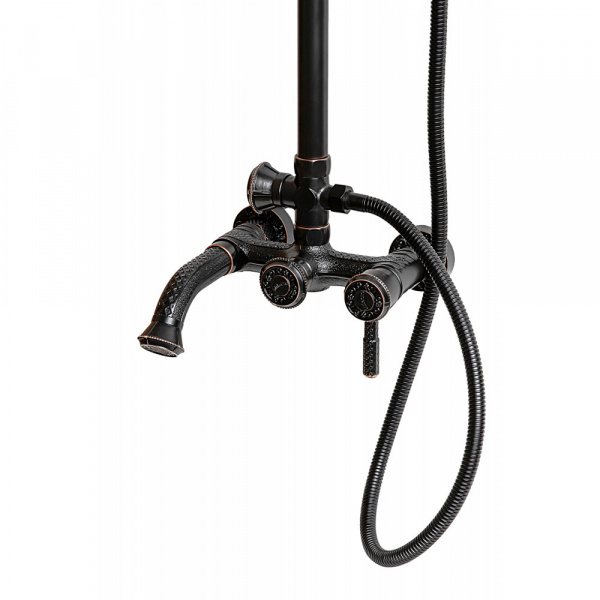 Душевая система (стойка) Milacio Vitoria MC.101.BBR чёрная бронза фото