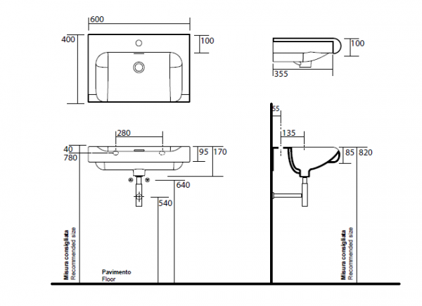 Раковина Kerasan Inka Project 3411 bi*1 фото