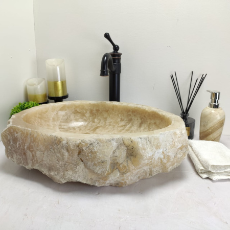 Накладная раковина из оникса Erozy Yellow EO-00539 (51*39*15см) фото