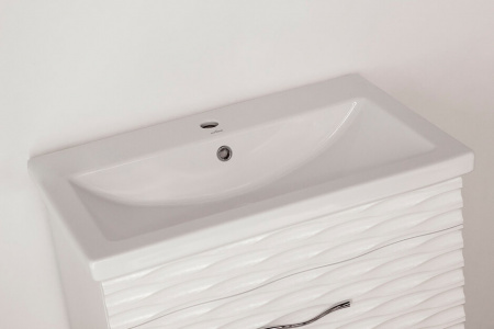 Тумба с раковиной Style Line Ассоль 70 Люкс Plus, техно платина фото