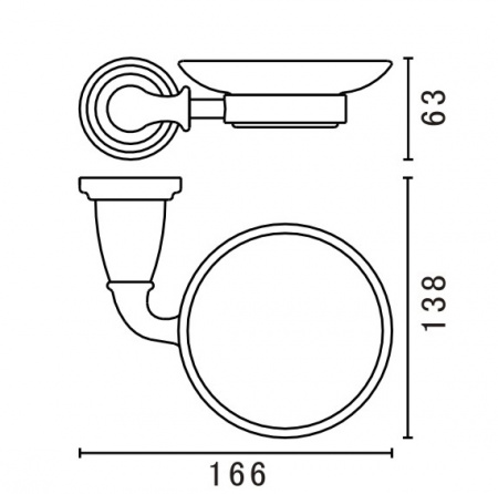 Мыльница настенная Art&Max Bianchi AM-E-2603-Cr хром фото