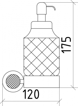 Дозатор для жидкого мыла Boheme Royal Crystal 10932-BR фото