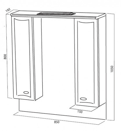 Зеркало-шкаф с подсветкой Am.Pm Bourgeois M65MPX0851WG64 85 см фото