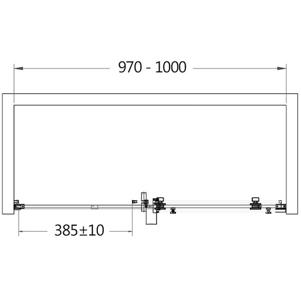 Душевая дверь AQUAme 100 AQM4201F-10 хром фото