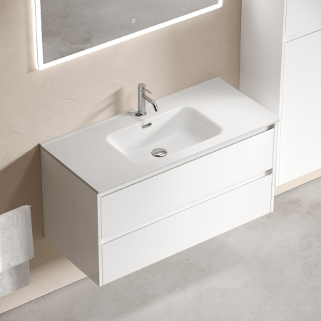 Тумба под раковину Sancos Libra LB100W белая фото