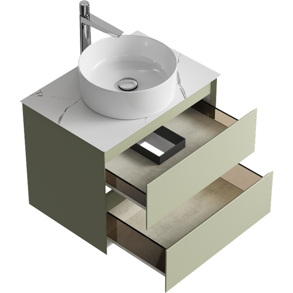Тумба под накладную раковину Aqwella Geometria 65 GE01652SH зеленый шалфей фото
