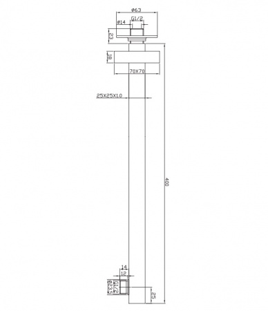 Держатель для верхнего душа Omnires RA14XCR фото