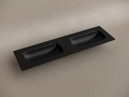 Двойная раковина Ceramica Nova Grace CN7023MBwx 161x45 черная матовая фото